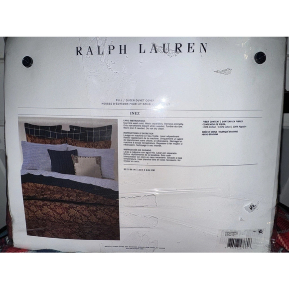 Ralph Lauren Inez Burgundy Paisley Duvet Cover Full/Queen Only- $400 MRSP - Picture 3 of 9